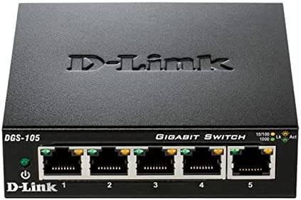 D-Link 5 Port Gigabit Unmanaged Metal Desktop Switch 1