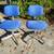 Mid Century Steel Case rolling task chairs chrome electric blue $55ea 6 thumbnail