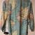 Women's World Map Silk Button Down Long Sleeve Shirt With 3/4 Sleeves 2 thumbnail