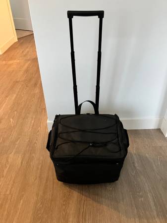 Cooler on wheels with telescoping handle 1