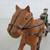 Cast Iron Vintage Sulky Horse & Jockey Harness Racing 8 1/4" Length 4 thumbnail