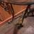 Console sofa couch table 1990s style steel with glass top excellent 2 thumbnail