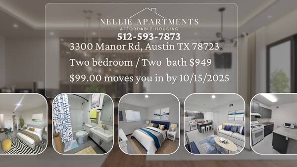 $99.00 total move in on two bedroom / two bath  then $949 per month. 1