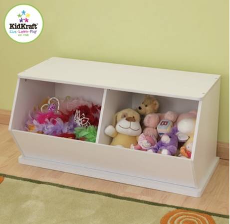 Kid Kraft White double storage cubby 1