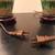 Pair of 1950s Chinese Brass & Enamel Cloisonne Lamps 7 thumbnail