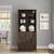 Dining Hutch Storage Sideboard with Bar: Brown Wood 1 thumbnail