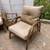 Vintage Mid century modern bentwood bamboo porch set 3 thumbnail