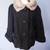 Vtg Genuine Persian Lamb and Mink Fur Collar black jacket 1 thumbnail