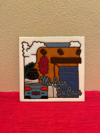 Masterworks Ceramic Tile Trivet Southwest Mi Casa Su Casa Handcrafted 1