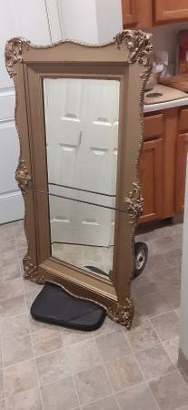MIRROR..LARGE,BEVELED,REFINISHED..HEAVY 1