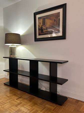 Crate & Barrel wide Console/Bookcase 1