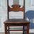 Antique Tiger Oak Leather Seat High Back Chair 1 thumbnail