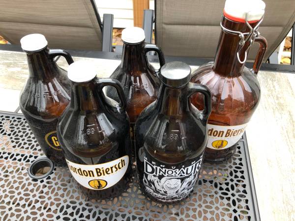 Beer Growlers- Gordon Biersch & Dinosaur 1