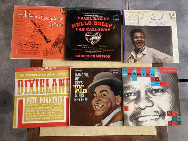 Vintage jazz LPs (6) Calloway, Fountain, Waller, Domino, Bailey 1