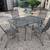 Patio Set Metal Wrought Iron Table 4 Chairs 1 thumbnail