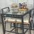 Compact Iron & Glass Dinette For 2 -8 PIECE SET! 10 thumbnail