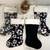 4 New Christmas Stockings & 1 like new 9.5" Ceramic Snowman Decor 2 thumbnail