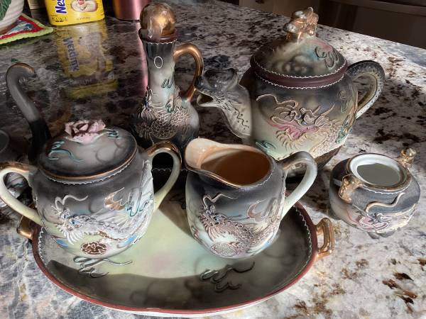 Japanese dragon tea service 1