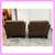 Pottery Barn Dark Brown Velvet Chairs + Ottoman, Set Of Three 5 thumbnail