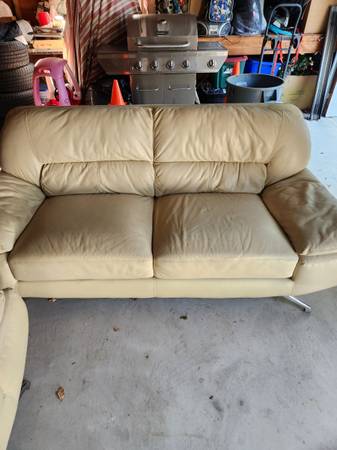 Leather couch set 1