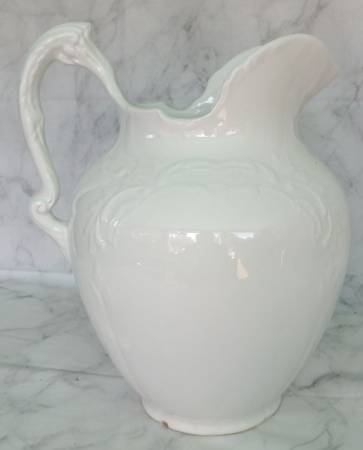 White Ceramic Pitcher 1