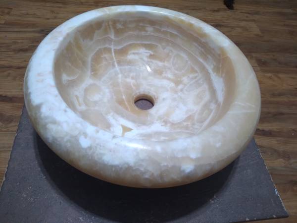 Onyx Stone Vessel Sink 14" 1