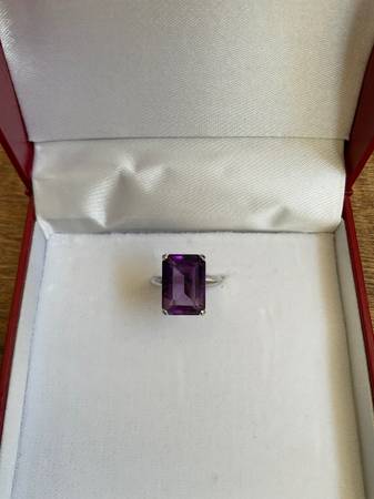Amethyst Emerald Ring - Size 6.5 1