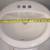 White porcelain top mount bathroom sink 2 thumbnail