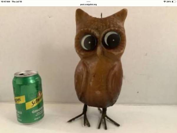OWL CANDLE (large) 1