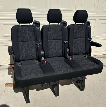 2025 Mercedes Benz Sprinter OEM 3 Seater RECLINER Bench Seat Seats 1