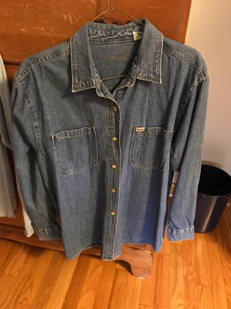 G.H. Bass & Co Long Sleeve Denim Blouses, Size Small 1