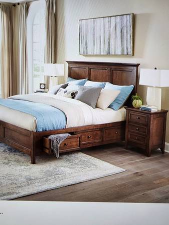 Macy's Matteo Queen size with 6 Drawers.  two night availabl stand 1