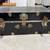 Antique  Steamer trunk - black 1 thumbnail