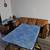 Leather pull out couch love seat 2 side tables coffee table 7 thumbnail