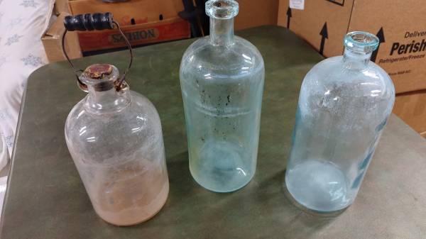 (3) Antique half gallon bottles - Nice! 1