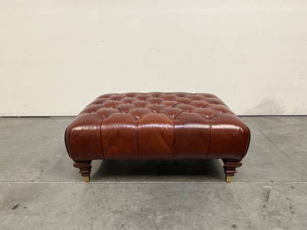 Classic Leather Ottoman 1