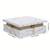 Homy Casa · White Square Coffee Table, Modern Storage Drawers 3 thumbnail
