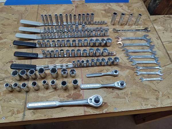 Craftsman Socket Set, Wrenches, and Storage Box 1