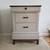 Solid Wood 3-Drawer Nightstand – Refinished – Tall Bedside Table 2 thumbnail