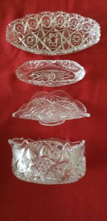 Antique Heavy Cut Crystal Set-Vintage 1
