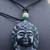 106871 VS Certified Jadeite Jade Black Green Kwan Yin Guanyin Head Wom 10 thumbnail