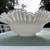 Large Fenton White Milk Glass Ruffle Crimped Silver Crest Edge Bowl 10” 6 thumbnail