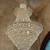 Vintage 25 yr old 3 tier stunning crystal gold chandelier ceiling lamp 4 thumbnail