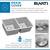 NEW ⭐️⭐️⭐️UNDERMOUNT DOUBLE KITCHEN SINK 28" Wide⭐️⭐️⭐️ 6 thumbnail