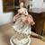 Capodimonte Style Porcelain Victorian Lady with Glass Globe Lamp 5 thumbnail