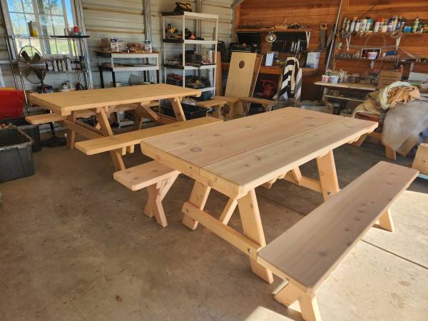 Cedar Picnic Tables-Xmas Gifts! 1
