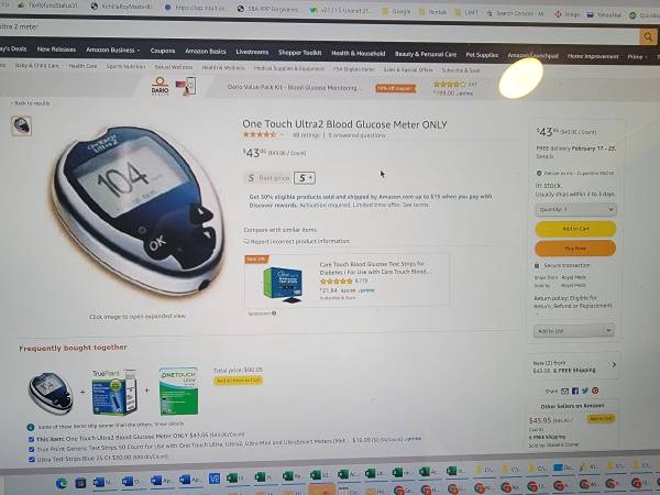 Monitor de glucosa OneTouch Ultra2 - $25 (cupertino)63471232125827121
