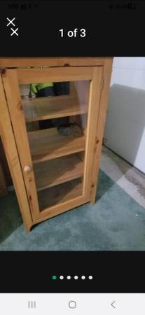 Unique Open Back Pine Cabinet 1