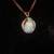 14k solid gold feathered with certified natural untreated crystal fire opal, pen 13 thumbnail