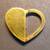 Rare Vintage gold tone reversible keychain heart. 1 1/2". 1 thumbnail